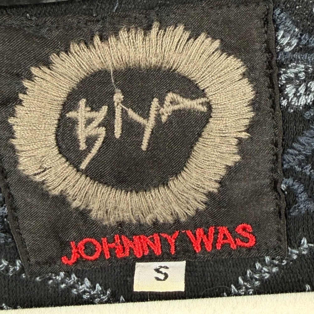 Johnny Was Biya Cardigan Womens S Black Embroidered Draped Open Front B50918-3 - Picture 3 of 4